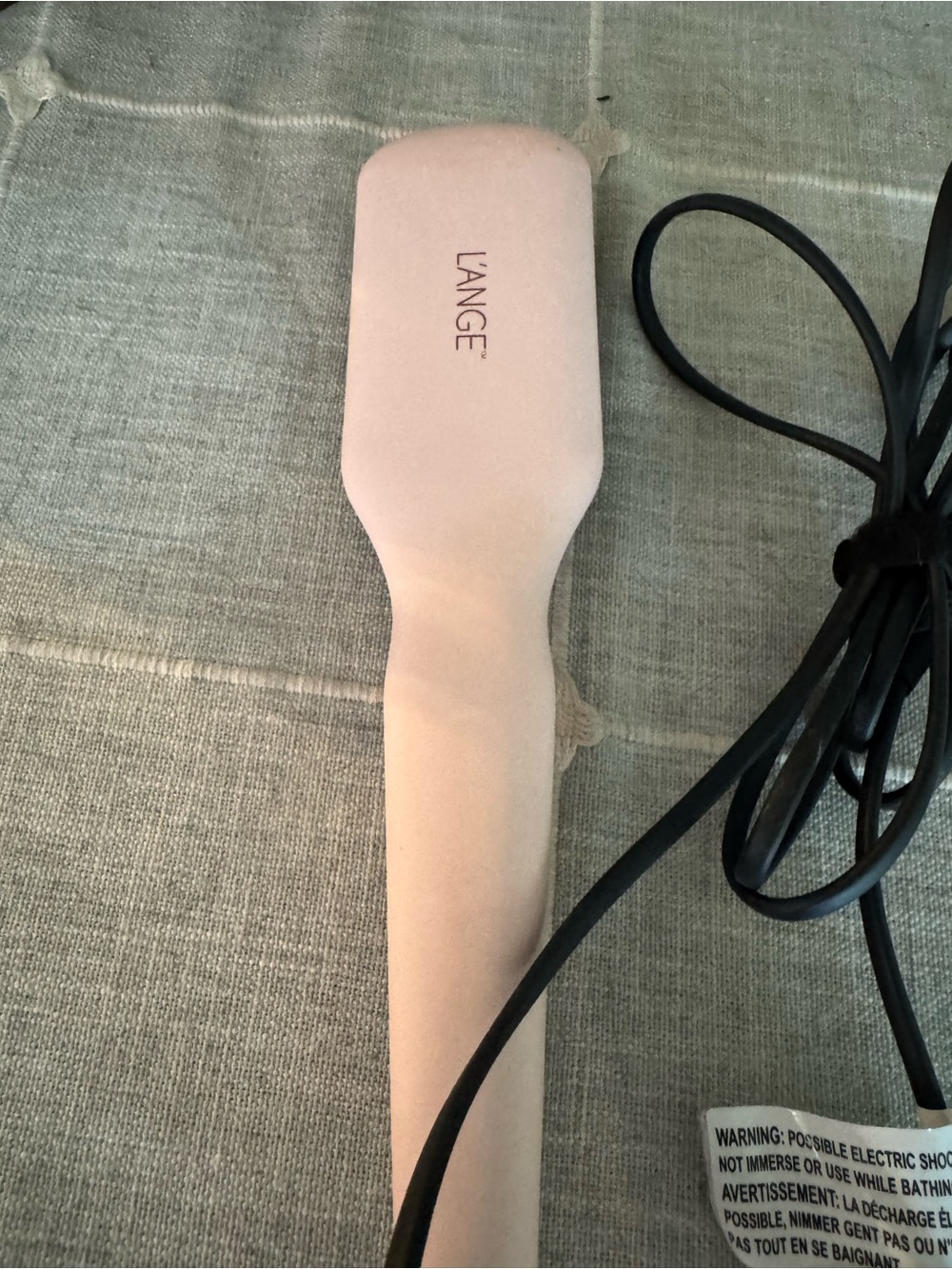 Lange Blush Pink Paddle Hair Brush Straightener